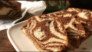 Loaf Marble Cake  Zebra Loaf Cake Recipe [upl. by Newra]