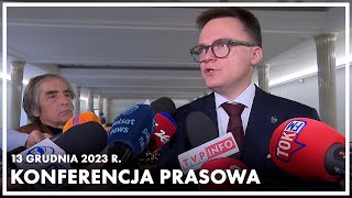 Konferencja prasowa Marszałka Sejmu [upl. by Notyarb125]