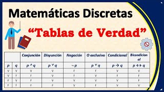 Tablas de Verdad Conjunción Disyunción Negación O exclusivo Condicional y Bicondicional ✔ 😃 [upl. by Nerok]