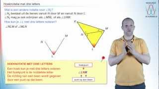 Hoeken  drieletterhoeknotatie  WiskundeAcademie [upl. by Nickola]