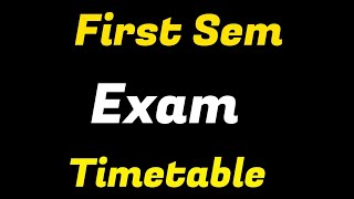 First Sem Exam Timetable വന്നു calicutuniversity firstsemester examtimetable [upl. by Anayek307]