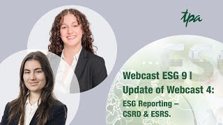 ESG Webcast Episode 9 ESG Reporting – CSRD amp ESRS Update of Episode 4 [upl. by Anikehs]