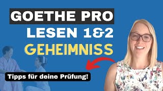 Expertinnen Tipp für Goethe PRO Pflege LESEN Aufgabe 1amp2 [upl. by Oicneconi686]