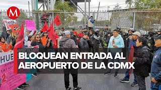 Personal del Colegio de Bachilleres bloquea Eje 1 Norte en CdMx [upl. by Ayekam61]