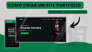 Como Criar Um Site Portfólio Para Os Seus Clientes Responsivo HTML CSS amp JavaScript [upl. by Inaleon]