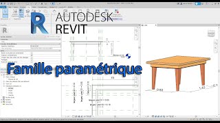 REVIT  Famille paramétrique  exemple Table revit BIM 3d bimmodeling architect [upl. by Turrell]