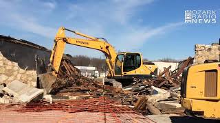 Crews tear down old fire station [upl. by Rowland]