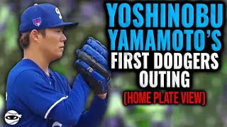 Yoshinobu Yamamotos 1st Outing HOME PLATE VIEWS mlb [upl. by Zorina]