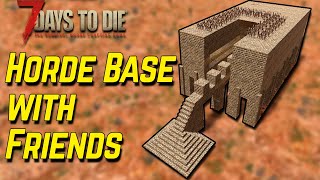 Simple Multiplayer Horde Base  Block by Block  7 Days to Die  Alpha 20 [upl. by Amalea]