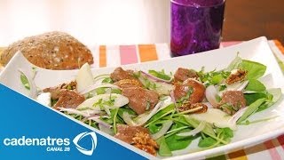 Receta de Ensalada de Berros con Pavo y aderezo de chabacano [upl. by Airrat]