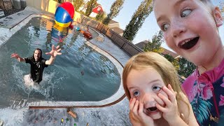 we made a SKATE PARK SWiMMiNG POOL backyard water surprise amp slip n slide with Adley Niko amp Navey [upl. by Heinrick]