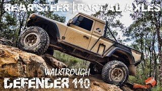 ULTIMATE LAND ROVER DEFENDER 110 WALKTROUGH  PORTAL AXLE  4WD  REAR STEER  ALLOFFROAD136 [upl. by Rodolfo]