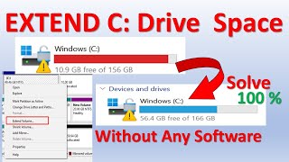 How To Extend windows C Drive  C Drive ko kaise Extend Kre  How to increase C Drive space [upl. by Eiryt]