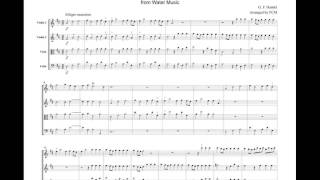 Handel Hornpipe from Water Music for string quartet CH101 [upl. by Ibbob]