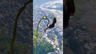 bungee jumping high altitude challenge bungee jumpingshortsvlog travel [upl. by Latterll]