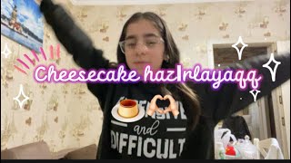 Cheesecake hazırlayaqq🍮🎀😂Fidan Elizade [upl. by Ahsinahs]