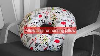 EN  Pillowcase for nursing pillow DIY  Tutorial  Free Pattern [upl. by Nagah145]