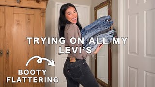 LEVIS JEANS TRY ON  REVIEW 501 Original  Skinny vs Wedgie Fit [upl. by Leonard435]