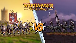 Old World Live Battle Report The Empire vs Dark Elves [upl. by Ainek]