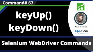 keyDown and keyUp Commands  Selenium WebDriver [upl. by Yborian]