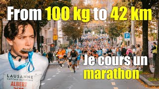 100 kilos to 42km  Lausanne Marathon Vlog [upl. by Nizam]