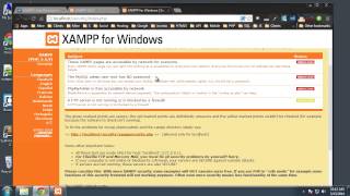 Install XAMPP In Windows 7 [upl. by Esorbma]