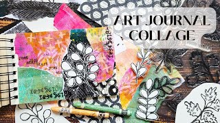 Art Journal Seite mit Gelli Prints und Stempeln im Action Sketchpad [upl. by Sheff523]