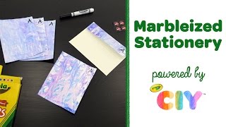 Crayola CIY Create It Yourself  Marbleized Stationery [upl. by Marka]