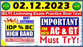 IELTS LISTENING PRACTICE TEST 2023 WITH ANSWERS  02122023 [upl. by Nyrak]