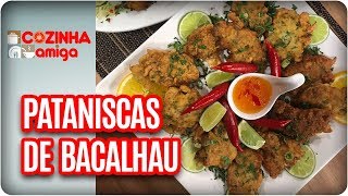 Pataniscas de Bacalhau com Geleia de Alho  Patricia Gonçalves  Cozinha Amiga 060917 [upl. by Eeniffar889]