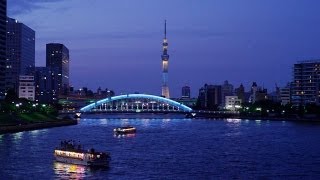 東京スカイツリーのライトアップ Tokyo Sky Tree LightUp  Shot on RED EPIC [upl. by Schroder]