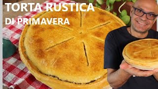 Torta RUSTICA di PRIMAVERA torta salata senza ricotta ALLE VERDURE [upl. by Niwrad942]