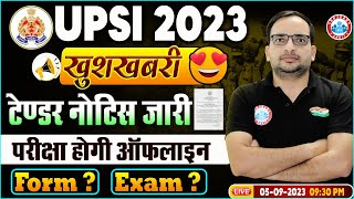 UP SI New Vacancy 2023 Tender Out  UP Police SI Online Form Eligibility UPSI Info By Ankit Sir [upl. by Idzik]