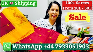 100 Sarees Below 50£  Starting from 10£  Anitha Anand  SAAVAAS  Next Day UK Delivery Available [upl. by Eniledam]