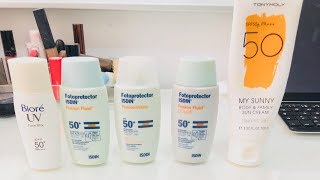 Resenha Protetores Solares ISDINBIORÉ TONYMOLY [upl. by Brietta]