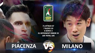 Piacenza vs Milano  Italian Volleyball SuperLega 20232024 [upl. by Veats35]