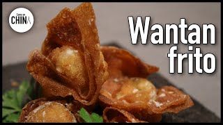 Cómo hacer WANTAN FRITO de pollo  Wonton  Huntun [upl. by Adni]