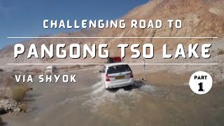 Nubra Valley to Pangong Lake via Shyok  Part 1  Shyok to Pangong Lake  Ladakh Road Trip [upl. by Torrey]