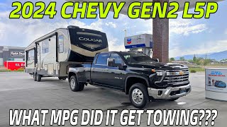 2024 Chevy Silverado 3500 LTZ Heres What You Can Expect For MPG Towing A Big Fifth Wheel [upl. by Nodnek293]