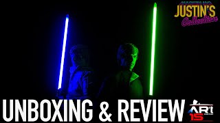 Star Wars Lightsabers CCFL Custom 16 Art15 Sabers Unboxing amp Review [upl. by Lyred]