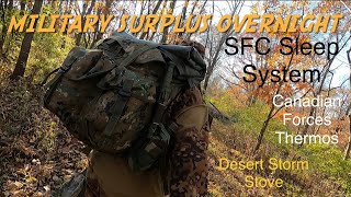 MILITARY SURPLUS OVERNIGHT Albanian Pack Canadian Arctic Thermos Assault Bivy Forty Winks [upl. by Eedoj99]