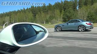 Mercedes SLK55 AMG vs Porsche 718 Boxster S 4k [upl. by Fionnula]