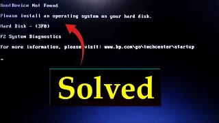 How to Fix Boot Device Not Found Hard Disk 3F0 Error  quotSolution for both issuequot  HP Laptop [upl. by Aniale]