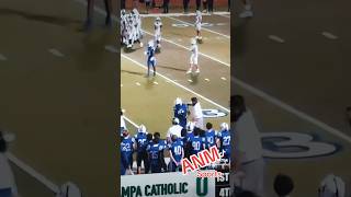 Coach hits player  Tampa Jesuit coach pops player in heated rivalry vs Tampa Catholic [upl. by Danforth164]