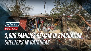 3000 families remain in evacuation shelters in Batangas  ANC [upl. by Evangeline295]