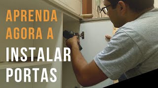 PORTA  Como instalar porta de armário  Instalar dobradiças  Móveis planejados  Móvel sob medida [upl. by Adivad]