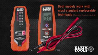 Klein Tools Voltage Testers ET60 and ET250 [upl. by Nauqram359]