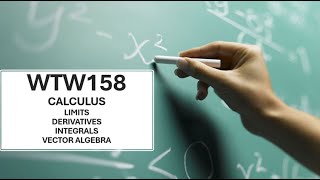 WTW158 UP University of Pretoria  Limits  Derivatives  Vector Algebra  Orthogonal Vectors [upl. by Branen]