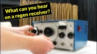 HF regenerative receiver demonstration [upl. by Rothmuller]