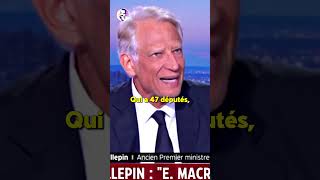 De Villepin  Barnier na aucune légitimité démocratique [upl. by Hortensia]